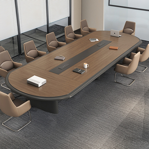Mesa de Conferencias Redonda Moderna con Acabado de Madera Ecológica, Modular, para 24 Personas, Muebles de Oficina para el Hogar, Fabricante Chino - Product Image 1