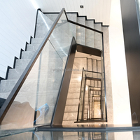 Escalier moderne à double poutre pour villa Escalier droit décoratif en bois à structure métallique Installation d'escaliers droits à double poutre