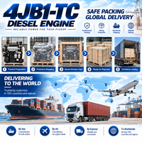Ensemble moteur diesel ISU 4JB1-TC 4 cylindres turbo refroidi par air 70 kW, moteur fiable pour camionnette, véhicule utilitaire léger