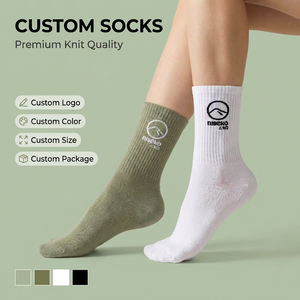 Calzini Sportivi in Maglia Personalizzati ODM con Logo, Calzini Atletici Leggeri in Cotone Pettinato Imbottiti per Tennis - Product Image 1