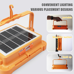 Xách tay IP66 năng lượng mặt trời đèn pha <span class=keywords><strong>200W</strong></span>/300W <span class=keywords><strong>LED</strong></span> Cắm trại Lều đèn ánh sáng mạnh mẽ có thể sạc lại với cơ thể nhựa sử dụng ngoài trời - Product Image 5