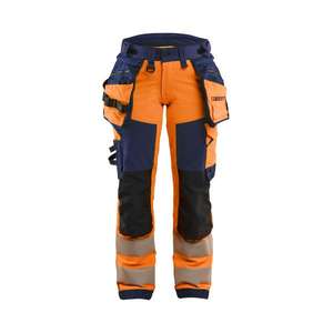 BLAKLADER - 702216485389C34 <b>Women</b>’s Hi-Vis <b>trousers</b> 4-way stretch Orange/Navy blue - EAN 7330509927274 HI-VIS <b>WORKWEAR</b> - Product Image 4