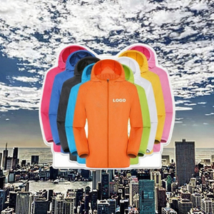 Veste coupe-vent légère de mode 2025, vente en gros, protection UV, imperméable, fermeture éclair, taille plus pour hommes et femmes, extérieur - Product Image 2