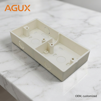 Boîtier d'instrumentation électronique en PP blanc ignifuge Type 86 pour l'exportation, boîte de jonction à fond ouvert 3x3