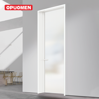 Pintu Kamar Mandi Kaca Desain Modern, Pintu Shower Aluminium & Kaca Tempered untuk Vila Apartemen, Permukaan Finishing untuk Hotel