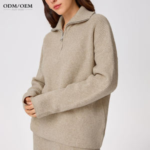 Sudadera con capucha de cachemira 100% pura para mujer, personalizada, de invierno, con cremallera, tejido de punto, lana merino, para mujer - Product Image 3