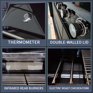 Weatherproof <strong>Free</strong> <strong>Standing</strong> Outdoor BBQ <strong>Kitchen</strong> <strong>Unit</strong> with Drink Bar for Backyard Garden - Product Image 5