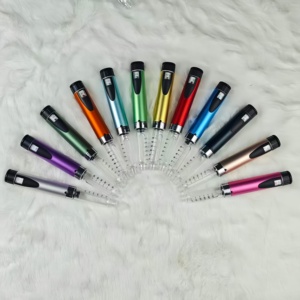 Stylo de soin réutilisable en aluminium, dosage réglable 60 unités, écologique, durable, avec bouchon en caoutchouc, compatible cartouche 3ml, personnalisable - Product Image 4
