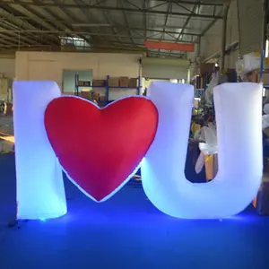 Giant Inflatable Decoration Led Inflatable Love Alphabet Wedding Love Letter Lighting Inflatable Letters