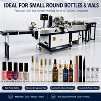 Machine d'impression sérigraphique entièrement automatique pour bouteilles rondes monocolores avec séchage UV LED et ligne de nettoyage automatique des poussières