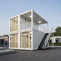 Maison conteneur pliable durable en kit, maison mobile préfabriquée 20 pieds, panneau sandwich modulaire, design contemporain pour magasin