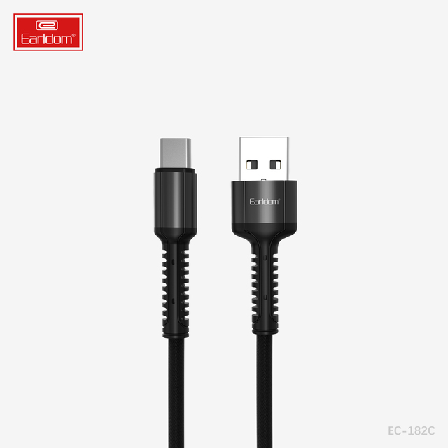 Earldom Type-C USB 2.4A Fast Charging Data Cable for Mobile Phone Computer IOS Devices-1m Length