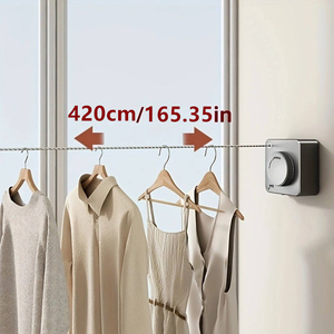 Séchoir à <span class=keywords><strong>Linge</strong></span> Rétractable Économiseur d'Espace pour Balcon Chambre Salle de Bain - Product Image 5