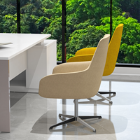 Chaise de bureau de direction moderne de luxe en tissu, certifiée BIFMA, avec siège en mousse moulée, réglable en hauteur, pour bureau à domicile