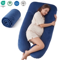 Sarung Bantal Kehamilan Bentuk U OEM ODM Sarung Bantal Bentuk J Bentuk H untuk Menyusui Sarung Bantal Kehamilan yang Nyaman untuk Ibu Hamil