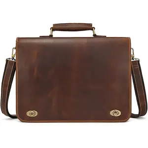 Trending Wholesale Vintage Laptop Messenger briefcase Satchel For Men And Women Genuine leather bag