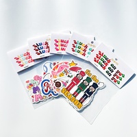 Logo personnalisé de haute qualité impression étanche Anime Die Cut blanc autocollants en vinyle auto-adhésif résistant aux rayures autocollant Packs