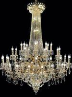 Lustre en cristal de style européen, suspension de 95 cm de diamètre et 90 cm de hauteur pour salons à plafond haut, halls d'hôtel, villas