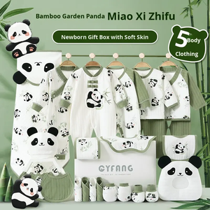 Conjunto de Presente para Bebê Recém-Nascido com Roupas de Outono, Estampa de Panda Fofo, Caixa de Presente - Product Image 5