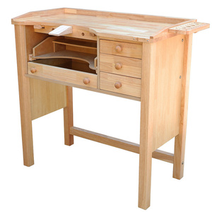 Durston Professional Jeweller’s Workbench Hardwood Top 3 <b>Drawers</b> Pull-Out Work Area Removable Bench Peg Arm Rests Jewelry Bench - Product Image 4