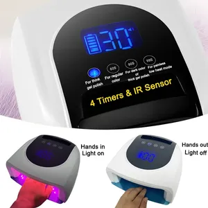 Rechargeable UV LED Nail <b>Lamp</b> 19200mAh Cordless Nail Dryer <b>with</b> Removable Stainless Steel Bottom 4 <b>Timer</b> Setting & Smart Sensor - Product Image 4