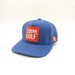 Casquettes de baseball unisexes de haute qualité en gros, imperméables, à 5 panneaux, séchage rapide, avec cordon, personnalisables, motif léopard à pois - Product Image 3