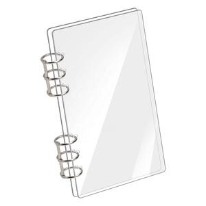 A6 rõ ràng long lanh màu hồng Acrylic kế hoạch Ngân Sách chất kết dính máy tính xách tay bìa vàng bạc kim loại vòng Vòng không thấm nước bền Chất kết dính - Product Image 6