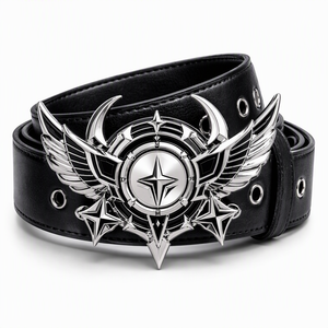Y2K Anime Metal <b>Belt</b> <b>Buckle</b> Soft Enamel Plated Chrome 1.5 Inch for Youth Fashion Cosplay Custom Design - Product Image 1