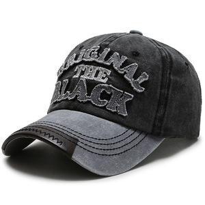 Washable Soft Top Unisex <b>Baseball</b> <b>Cap</b> Sporty Embroidered Leisure Buckle Adjustable 100% Cotton Denim <b>Cap</b> Sun Protection - Product Image 4