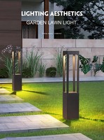 Luz de Jardín Impermeable para Paisajismo y Senderos, Lámpara de Poste LED de Lujo Moderno, Luz de Césped LED para Exteriores