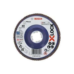 BOSCH - 2608619209 X-LOCK Flap <b>discs</b>, straight version, <b>plastic</b> plate, ø125mm - EAN 3165140960533 ABRASIVES - Product Image 1