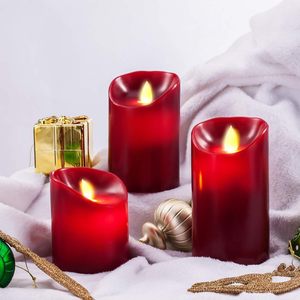 Juego de 3 Velas LED sin Llama que Funcionan con Batería, con Control Remoto, Velas de Cera Real con Efecto de Parpadeo - Product Image 2