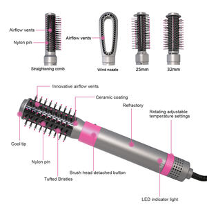 Secador <span class=keywords><strong>de</strong></span> Pelo Eléctrico <span class=keywords><strong>de</strong></span> un Solo <span class=keywords><strong>Paso</strong></span>, Voluminizador, Cepillo Alisador <span class=keywords><strong>de</strong></span> Cerámica, Cepillo <span class=keywords><strong>de</strong></span> Aire Caliente, Permanente, para el Hogar, Hotel, RV, 900W, Bajo Ruido - Product Image 4