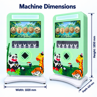Distributeur automatique de pièces de monnaie souvenirs personnalisées à grand écran de 32 pouces avec acier inoxydable et écran tactile pour musées et parcs d'attractions