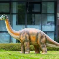 Escultura de Mascota de Dinosaurio de Fibra de Vidrio Personalizada, Tamaño Real, Impermeable, para Parque de Atracciones, Jardín, Marca Yuezao