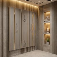 Panneaux muraux WPC - Imperméables et ignifuges pour appartements, villas, centres commerciaux, avec décoration intérieure/extérieure