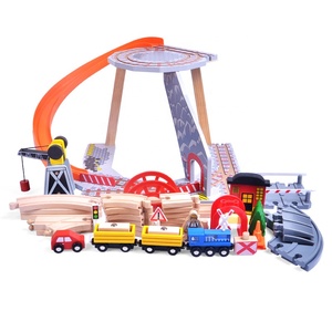 Bộ Tàu Khai Thác Mỏ, Bộ Tàu Cần Cẩu, Bộ Tàu Đồ Chơi 55 Chiếc Đồ Chơi Có Khe Gỗ 51*91*39 Cm Hộp Màu EN71 ASTM Acooltoy 45*10.5*42 Cm 50 - Product Image 6