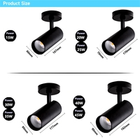 XHS Éclairage intérieur Commercial monté en surface Rail d'éclairage 15W 20W 30W 40W Plafond Led Cob Spot Lights