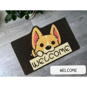 Professional Supplier Sublimation Door Mat Blank Printed Animals Welcome Mats For Front Door