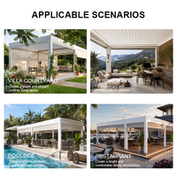 Pérgola motorizada de aluminio inteligente impermeable con persianas de aluminio para techo al aire libre extensible retráctil toldo Gazebo pérgolas Kits