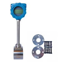 Alat Ukur Aliran Vortex Digital Bahan Stainless Steel untuk Cairan, Gas, Minyak, Air & Udara dengan Layar LCD, Tipe Jepit, Mendukung OEM