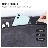 Serviette de sueur avec poche zippée pour le sport, le yoga, le golf et le fitness, logo personnalisé magnétique pour l'extérieur Serviette en microfibre à séchage rapide