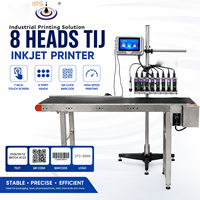 8 Printhead Sistem Linux Layar Sentuh 7 Inci Printer Inkjet Tij Stabil untuk Kaleng, Botol, dan Kotak dengan Sensor