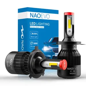 NAOEVO led פנס הנורה K1 80W h4 h7 6500K סופר בהיר אורות עבור carhead אור אוטומטי led רכב תאורת מערכות