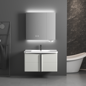 Meuble-lavabo contemporain en bois de chêne de haute qualité - Product Image 3