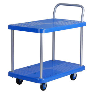 Plinthe bleue 4 roues 330LB charge plate-forme en plastique <span class=keywords><strong>Double</strong></span> couches chariot chariot chariot chariot 19 pouces x 28.35 pouces - Product Image 2