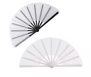 Abanico de Mano Grande de 33 cm de Plástico con Música y Pintura Decorativa para Decoración del Hogar, Regalo de Año Nuevo, Negocios o Promocional - Product Image 3