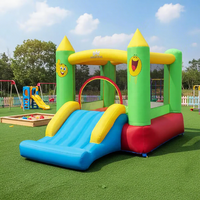 Château gonflable commercial pour enfants, facile à installer, avec piscine intégrée