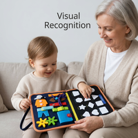 Livre d'activités sensorielles Montessori personnalisable et réutilisable en feutre pour bébés, livre d'éveil, jouets pour enfants avec autocollants magiques