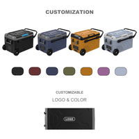 NUEVO Refrigerador Portátil de 80L con Compresor para Auto, Mini Congelador para Viajes en Camioneta, AC+DC+ Compresor LG+Conjunto Bluetooth+batería